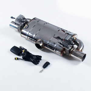 Valve d'échappement, silencieux universel, de type T, une en deux sorties pour voiture de sport, fort, livraison gratuite, SS304 - Product Image 1