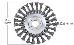Cepillo Rotatorio para Malezas de 8 Pulgadas, Cepillo de Alambre de Acero con Nudos Torcidos, Cabezal de Recorte de Disco, Ajuste Universal para <span class=keywords><strong>Sthil</strong></span>, Honda, etc. - Product Image 3
