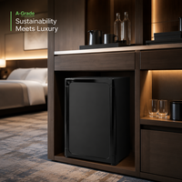 Mini Nevera Eléctrica Portátil de Lujo de 40 Litros, Eficiente, con Certificación ETL, Puerta Sólida, Ideal para Hoteles