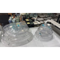 Couvre-aliments en plastique multicouche empilable, neuf, pour la conservation de la chaleur des aliments en hiver, transparent, écologique, compatible lave-vaisselle