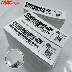 Rouleau de ruban adhésif acrylique imperméable découpé sur mesure, autocollants transparents imprimés avec code QR, film de masquage vinyle personnalisé pour extérieur - Product Image 1