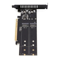 Adaptador PCIe a 4 NVMe M.2, PCIe 3.0 x16, PLX8747 a 4 Puertos M.2 NVMe SSD, NGFF a PCIe x4