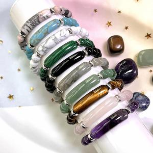 Natural Stone <b>Bracelet</b> Colorful Glass Beaded Anxiety Relief Trending Design for Wholesalers Volume Discount - Product Image 3