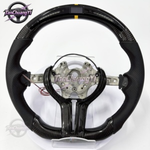 Volant de voiture en fibre de carbone noire personnalisé, livraison rapide d'usine, pour M2 M3 M4 Fseries9 - Product Image 1