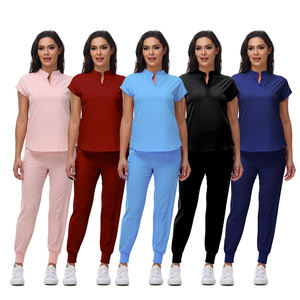 सस्ते छोटे बैच के बड़े आकार के अस्पताल डॉक्टर नर्स यूनिफॉर्म यूरोप और अमेरिका स्क्रब सूट के लिए निर्यात - Product Image 2