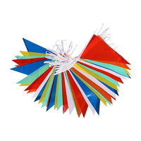 Tissu Polyester String Drapeau Événement Affichage Joyeux Anniversaire Bunting Fanion Drapeau Bannière
