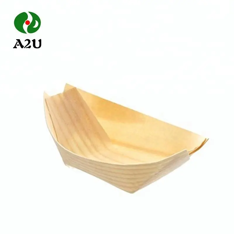 Chinese Factory Wholesale Costom Design Japanese Restaurant Cuisine Wooden Sushi Boat