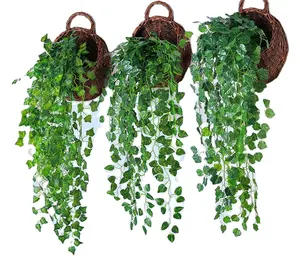 Vigne artificielle de pomme verte, plantes vertes pour la décoration de la maison, panier suspendu vert pour la décoration murale, panier suspendu vert pour ananas - Product Image 1