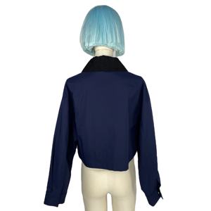 Femmes 2025 Printemps Nouveau Eco-Friendly Cotton <span class=keywords><strong>Chic</strong></span> Fashion Spliced Collar Coat Vintage Long Sleeve Pockets Casual Female Outerwear - Product Image 3