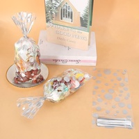 Sacs de friandises en plastique OPP avec attaches torsadées Sacs de bonbons en cellophane pour violoncelle pour biscuit de boulangerie