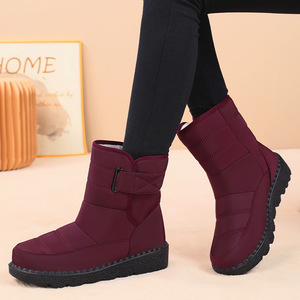 Stivali Invernali da <span class=keywords><strong>Donna</strong></span> in Cotone, Foderati in Pile, Stivali Lunghi Imbottiti, Taglie Grandi, Scarpe Leggere in Poliuretano, Stivaletti Caldi da Neve - Product Image 2