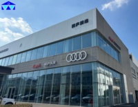 Structure en acier lourd préfabriquée modulaire multi-étages de haute qualité, showroom automobile 4S personnalisé