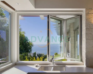 Finestre Pieghevoli in Alluminio di Alta Qualità con Doppio Vetro Temperato di Sicurezza, Finestre Pieghevoli a <span class=keywords><strong>Doppia</strong></span> <span class=keywords><strong>Anta</strong></span> - Product Image 2