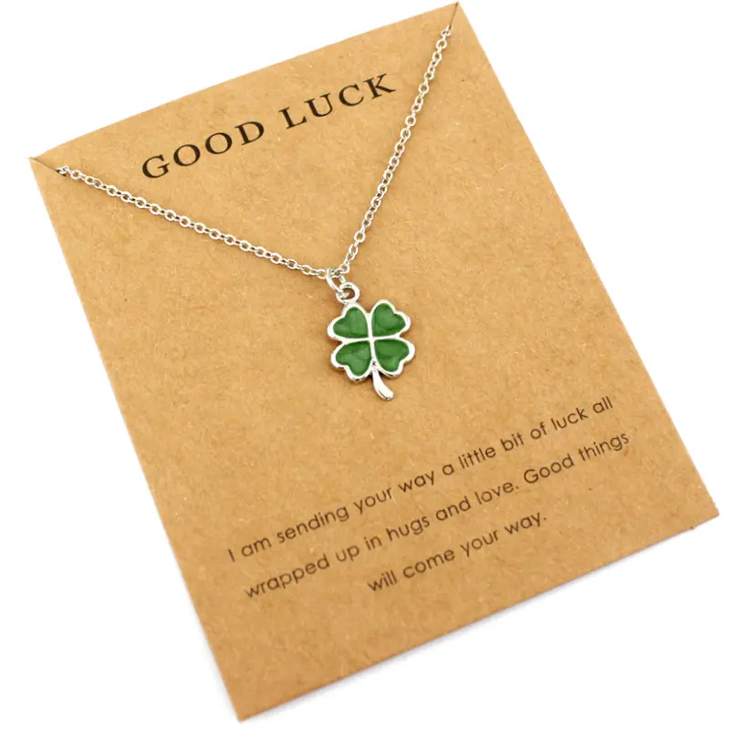 Irish St. Patrick's Day Gift Claddagh ring Interlocking Rings Charm Celtic Knot Lucky Clover Shamrock Pendant Jewelry Necklaces