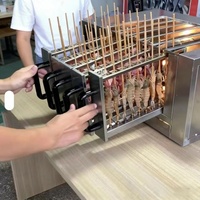 Machine à kebab rotative automatique, barbecue sans fumée pour la maison, brochettes pour poisson et viande grillés