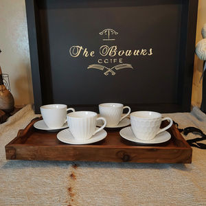 Ensemble Tasse et Soucoupe à Thé et Café en Porcelaine Fine Blanche Style Vintage Européen Personnalisable pour le Matin et l'Après-Midi - Product Image 3