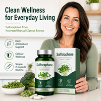 Extrait de brocoli activé en gros, Sulforaphane 600mg avec mélange de vitamine C et d'enzymes pour un soutien antioxydant quotidien