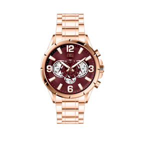 Montre Horizon avec bracelet en métal, mouvement à quartz, design structuré audacieux, idéale pour un usage quotidien, professionnel et festif. - Product Image 4