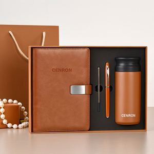 Modern Office Gift Set Featuring A5 PU Leather Notebook <b>Pen</b> <b>Refill</b> and Thermal Bottle Suitable for Corporate Gifts - Product Image 3