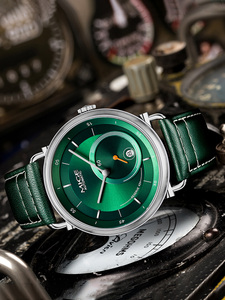 1Customized Luxury Stainless Steel Miyota <b>Automatic</b> Mechanical Water Resistant <b>Chronograph</b> Men's Watch Pointer Dial 20mm Band - Product Image 5