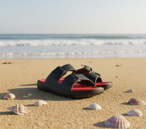 Sandali Unisex con Doppio Cinturino in EVA, Taglia 24, Blu Navy, Comodi, Punta Aperta, Stile Estivo - Product Image 2