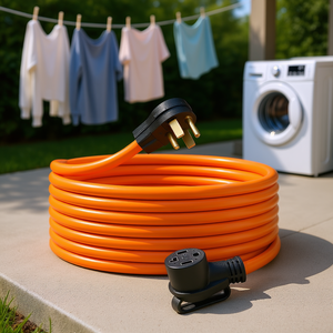 Cavo di prolunga per asciugatrice da 25 piedi, 4 poli, Nema 14-30P a 14-30R, 30A, per uso domestico. - Product Image 2