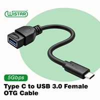 Câble OTG USB-C WISTAR, adaptateur de transfert de données USB 3.0 femelle vers mâle USB-C, 5 Gbps, câble d'extension USB-C