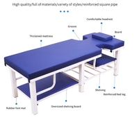 Lit de massage portable multifonctionnel en métal renforcé à six pieds pour usage hospitalier et spa de beauté
