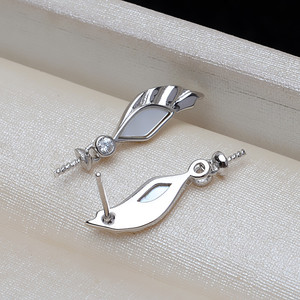 Pendentif en argent S925 Wenchi, perle 7-13, tendance, pour femme, boucles d'oreilles, kit de bijoux DIY, plateau vide, accessoires raffinés, Chine 15877 - Product Image 3