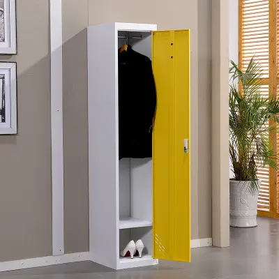 Color de la sola puerta de armario de la puerta del armario de tela de acero armario de metal