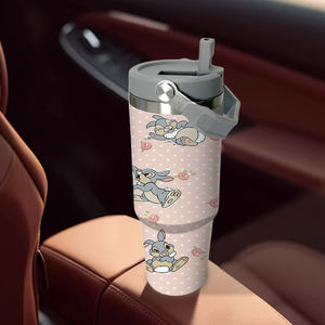 Vaso de acero inoxidable <span class=keywords><strong>Bambi</strong></span> personalizado de 30oz con impresión UV ecológica, diseño acogedor de Anime sin punta, envío rápido desde EE. UU. - Product Image 6