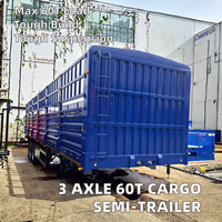 Semi-remorques de transport de marchandises fermées en acier robustes de 16 m avec une charge utile maximale de 60 T pour la logistique et le transport de conteneurs