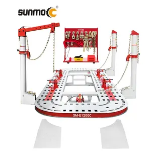 Sunmo otomatik vücut dükkanı şasi makinesi 2 kuleleri veya 3 kuleleri çerçeve raf makinesi ücretsiz kelepçeler ile 360 derece aracı araçları sepeti