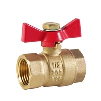D & R OEM certificado 1/4-1 pulgadas válvula de bola de mariposa de latón GB estándar Manual hembra macho rosca agua 600 WOG venta directa de fábrica