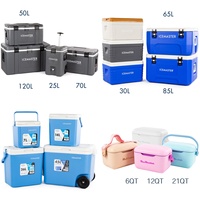 Glacière portable Icemaster personnalisée en PP de qualité alimentaire pour le camping, avec poignée et roues, isolée pour les aliments en extérieur