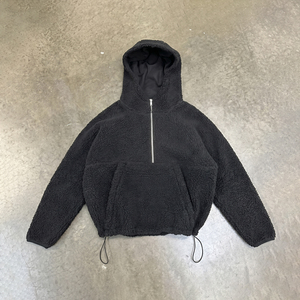 <span class=keywords><strong>Felpa</strong></span> con cappuccio oversize da uomo TOPSHOW personalizzata, calda invernale, in pile Sherpa, con mezza zip, effetto <span class=keywords><strong>Teddy</strong></span>, con coulisse - Product Image 1