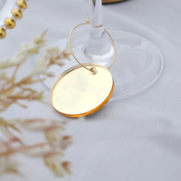 Marqueurs de verres personnalisés en acrylique rond pour mariage, fête, événement – Identificateurs de tasses avec nom gravé – Cadeau souvenir