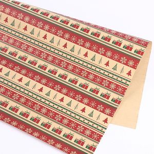 Papel de Regalo Navideño Personalizado para Niños, Papel de Envolver Regalos con Diseño de Copos de Nieve y Árboles Verdes, Papel de Seda para Envolver - Product Image 3