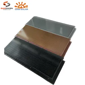 Baldosas fotovoltaicas monocristalinas de teja solar con alta calidad y teja color bella apariencia