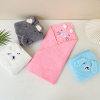 Peignoir de bain pour enfants à motif animalier, serviette de bain à capuche hypoallergénique pour bébé, idéale pour la plage et le spa