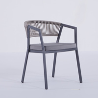 Chaise de loisirs moderne pour balcon de café de jardin, mobilier de jardin, mobilier de balcon en aluminium et plastique, table d'extérieur pour restaurant