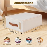 Organisateur de rangement pour draps avec fermeture éclair, organiseurs de placard et rangements pour ensembles de draps, vêtements, housses de couette, couvertures