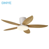 Ventilateur de plafond droit silencieux à variateur de vitesse, télécommande, trois couleurs réglables, 42 pouces, style nordique minimaliste, pour salle à manger, chambre et bureau