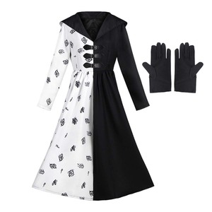 Costume de Reine <span class=keywords><strong>Cruella</strong></span> pour femme adulte, 101 chiens, robe de cosplay, DISN-001 - Product Image 1
