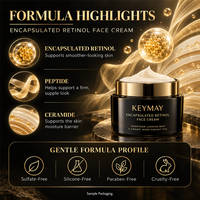 Crème Visage OEM ODM Encapsulée au Peptide et Céramide, Raffermissante, Hydratante, Lissante, Anti-rides, Soin de Nuit Marque Privée