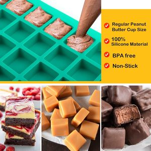 Moule à bonbons caramel carré en silicone à 40 cavités pour bombes de graisse Moule à truffes au chocolat pour bonbons durs, glaçons - Product Image 4