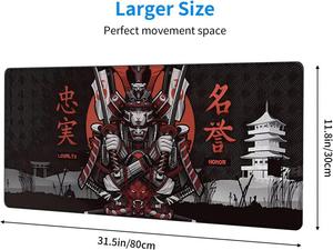 FX Japanese Samurai Mouse <b>Pad</b> Thickened Enlarged Gaming Desk Mat with Stitched Edge Office Computer Accessories OEM/ODM Service - Product Image 2