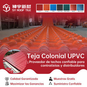 1050mm UPVC çatı kiremiti levhalar Tejas Plasticas De Plastico <span class=keywords><strong>PVC</strong></span> Teja Telha ASA UPVC İspanyol sentetik reçine çift roma çatı - Product Image 4
