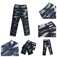 Nouveau Jean Homme 2026 Effet Marbre Noir Délavé Style Crayon Denim Punk & Hip Hop Vintage Streetwear Hiver