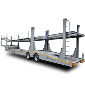 8 Autodrager Semi-Vrachtwagen Aanhangwagen 2 Of 3 Assen Hydraulische Auto Transporteur Met Staal Materiaal 12r22.5 Banden Te Koop